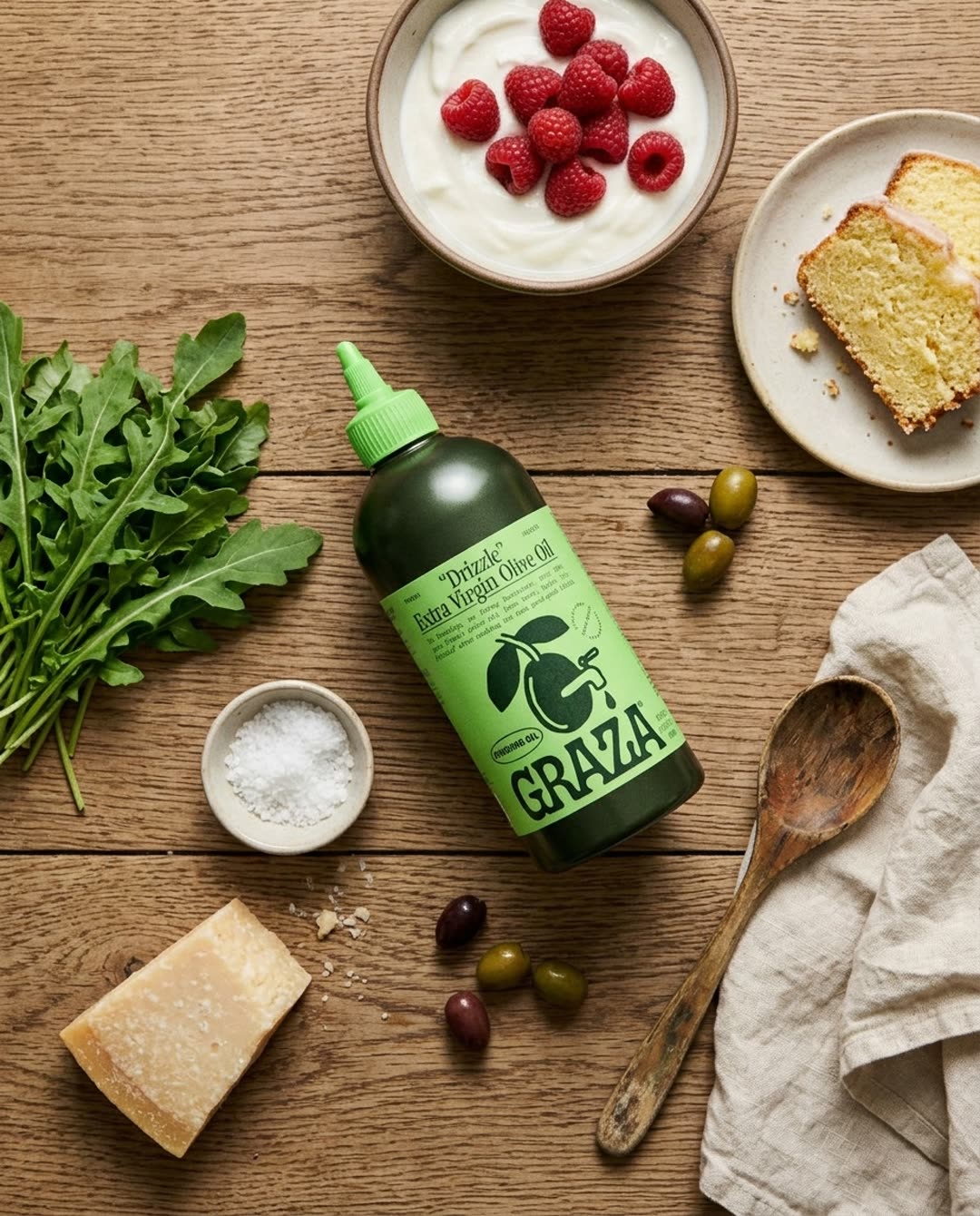Graza Drizzle, flat lay