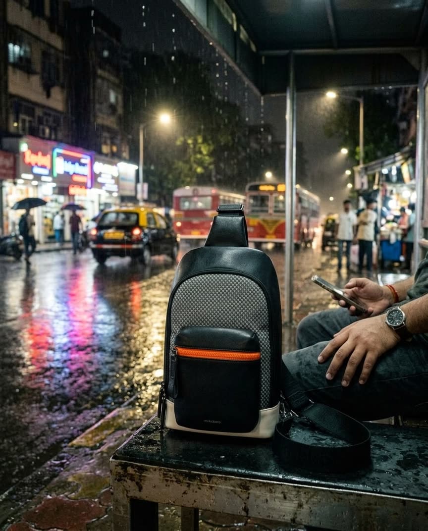 Remixed: A rainy Mumbai street at night